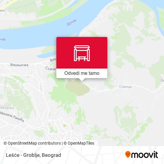 Lešće - Groblje mapa