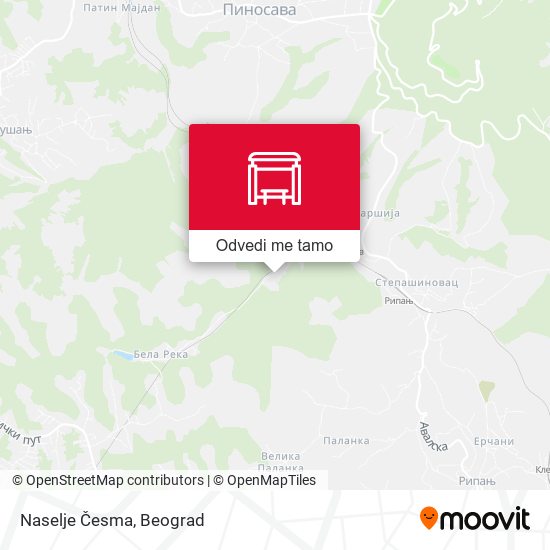 Naselje Česma mapa