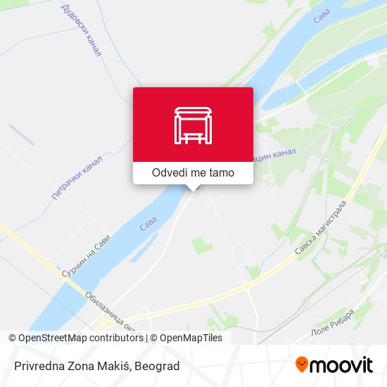 Privredna Zona Makiš mapa