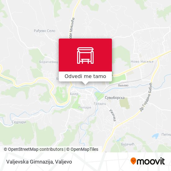 Valjevska Gimnazija mapa