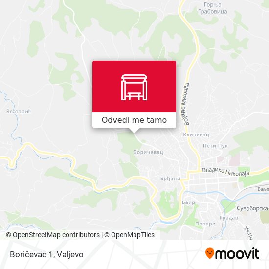 Boričevac 1 mapa