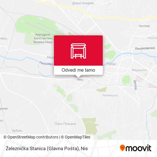 Železnička Stanica (Glavna Pošta) mapa