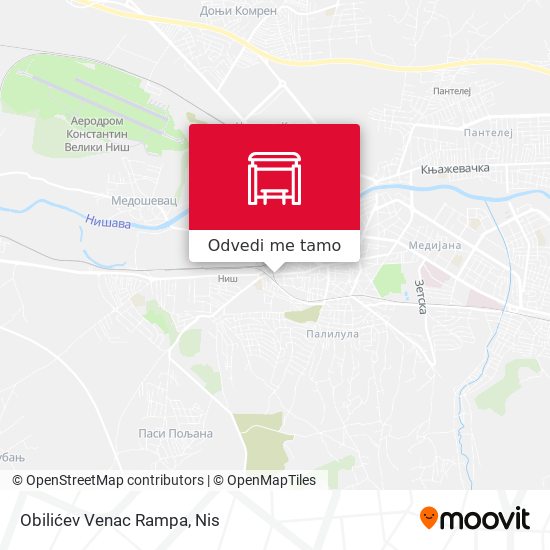 Obilićev Venac Rampa mapa