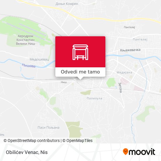 Obilićev Venac mapa