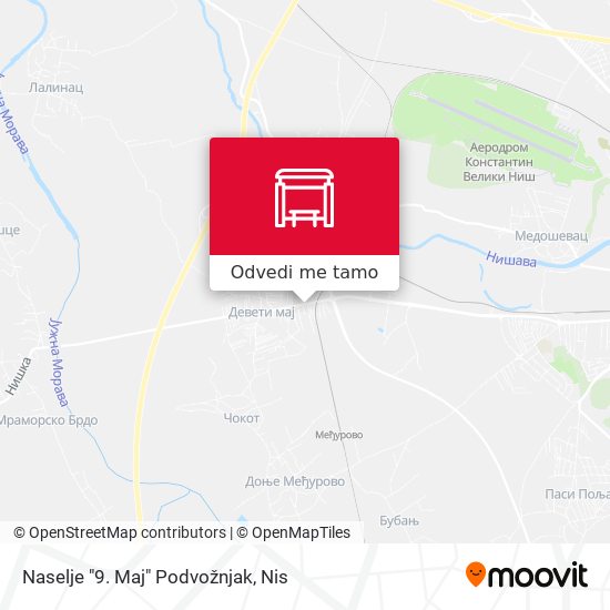 Naselje "9. Maj" Podvožnjak mapa