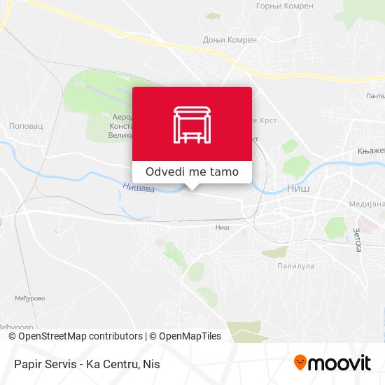 Papir Servis - Ka Centru mapa