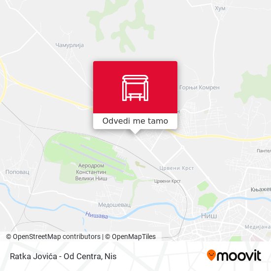 Ratka Jovića - Od Centra mapa