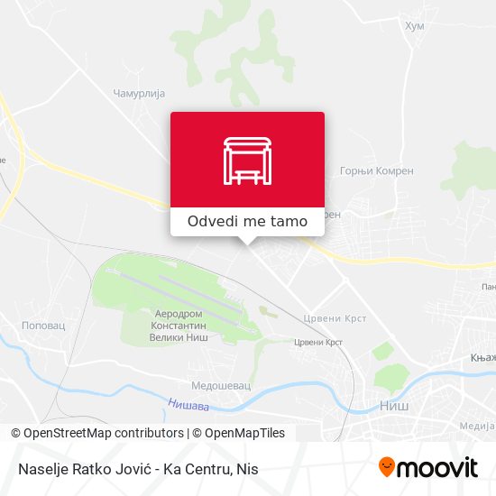 Naselje Ratko Jović - Ka Centru mapa