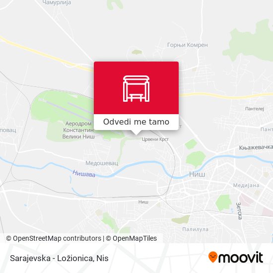 Sarajevska - Ložionica mapa