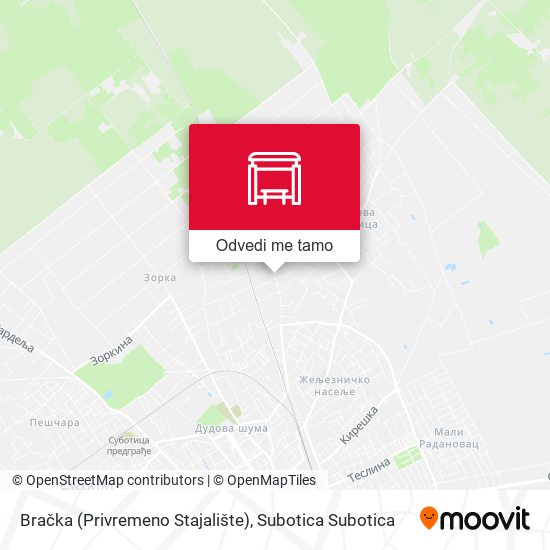 Bračka (Privremeno Stajalište) mapa