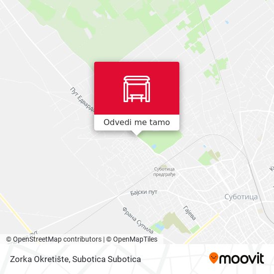 Zorka Okretište mapa