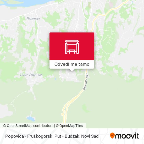 Popovica - Fruškogorski Put - Budžak mapa