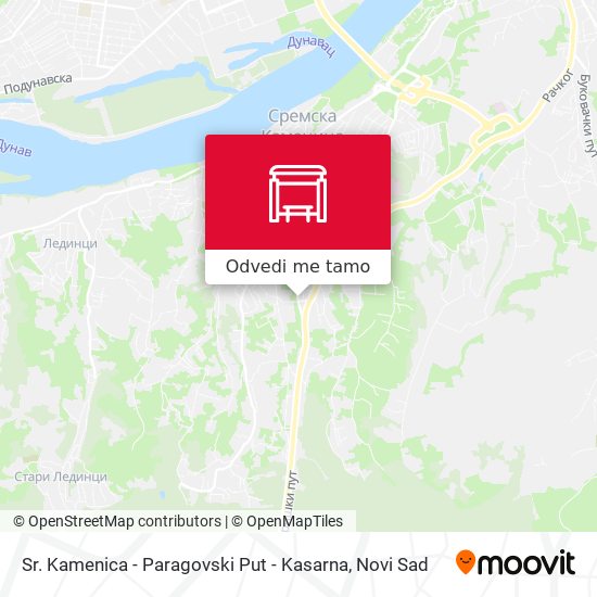 Sr. Kamenica - Paragovski Put - Kasarna mapa