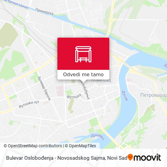 Bulеvar Oslobođenja - Novosadskog Sajma mapa