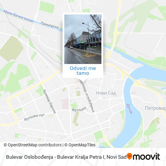 Bulеvar Oslobođenja - Bulevar Kralja Petra I mapa
