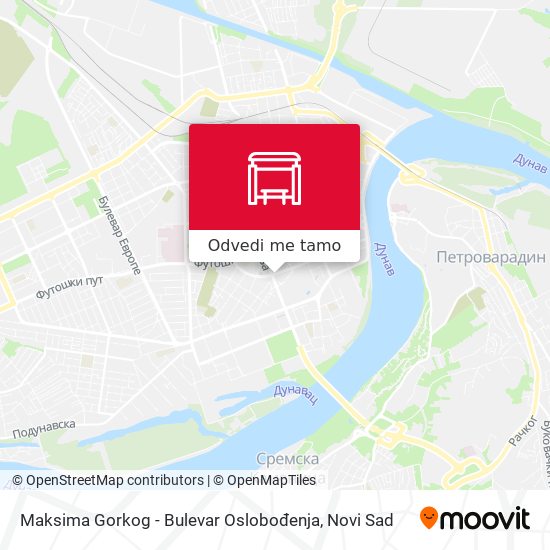 Maksima Gorkog - Bulevar Oslobođenja mapa