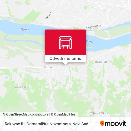 Rakovac II - Odmaralište Novomonta mapa