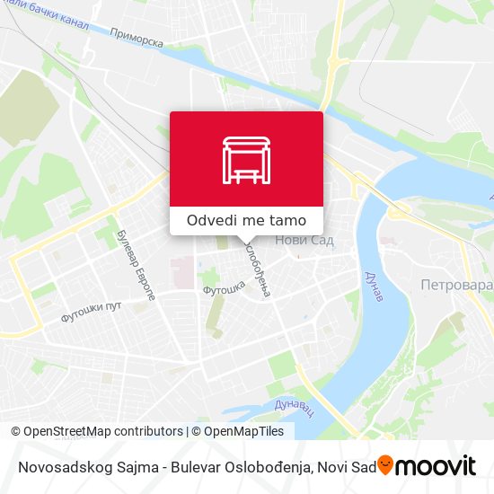 Novosadskog Sajma - Bulevar Oslobođenja mapa