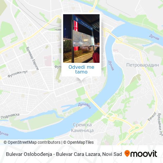 Bulevar Oslobođenja - Bulevar Cara Lazara mapa