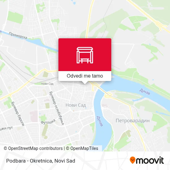 Podbara - Okretnica mapa
