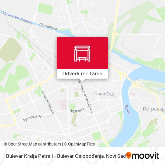 Bulevar Kralja Petra I - Bulevar Oslobođenja mapa