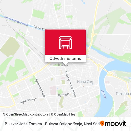 Bulevar Jaše Tomića - Bulevar Oslobođenja mapa