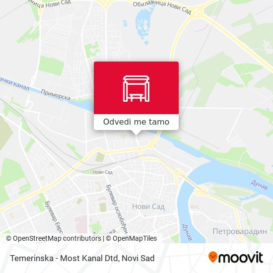 Temerinska - Most Kanal Dtd mapa