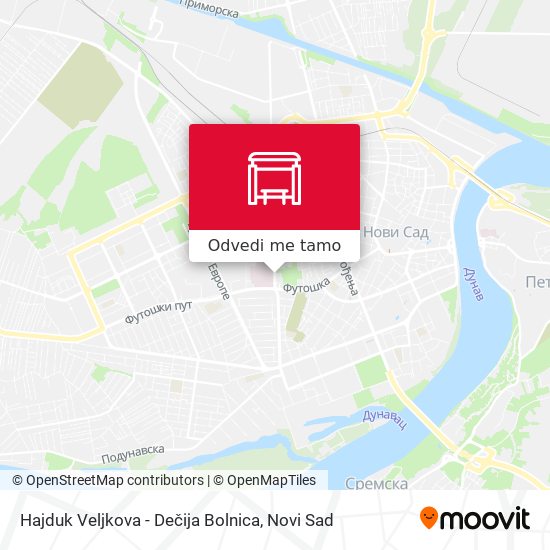 Hajduk Veljkova - Dečija Bolnica mapa