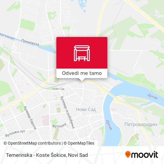 Temerinska - Koste Šokice mapa