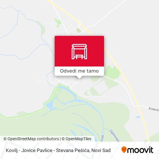 Kovilj - Jovice Pavlice - Stevana Pešića mapa