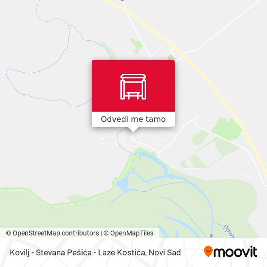 Kovilj - Stevana Pešića - Laze Kostića mapa