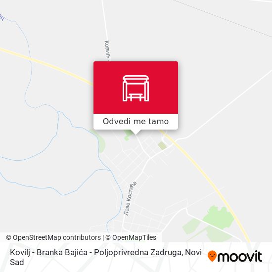 Kovilj - Branka Bajića - Poljoprivredna Zadruga mapa