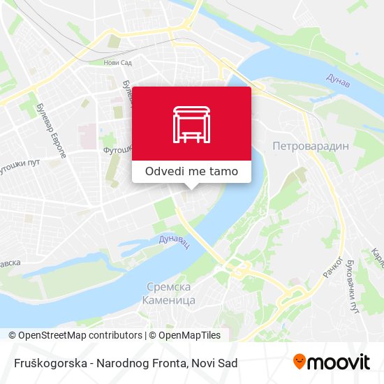 Fruškogorska - Narodnog Fronta mapa