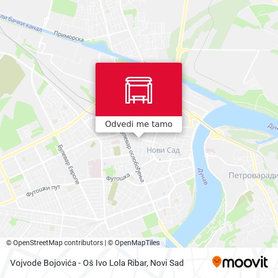 Vojvode Bojovića - Oš Ivo Lola Ribar mapa