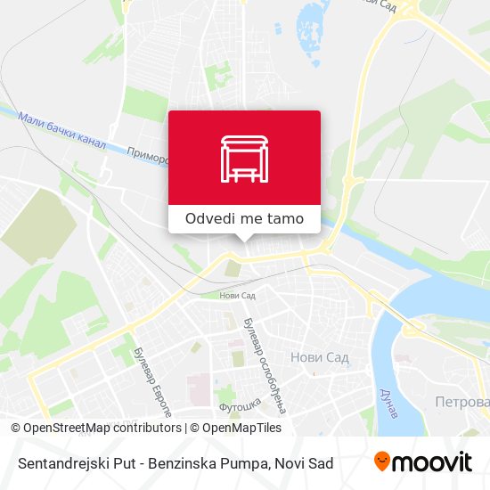 Sentandrejski Put - Benzinska Pumpa mapa
