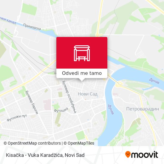 Kisačka - Vuka Karadžića mapa