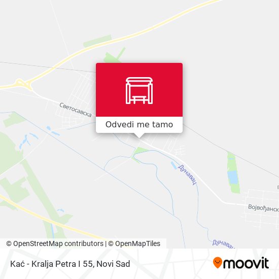 Kać - Kralja Petra I 55 mapa