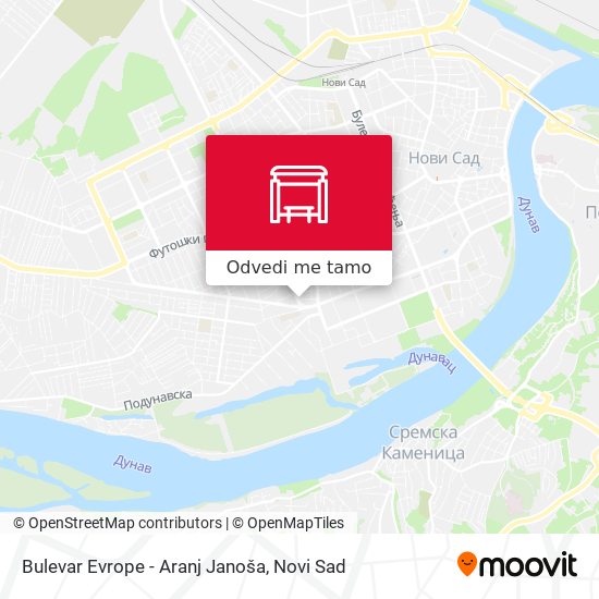 Bulevar Evrope - Aranj Janoša mapa