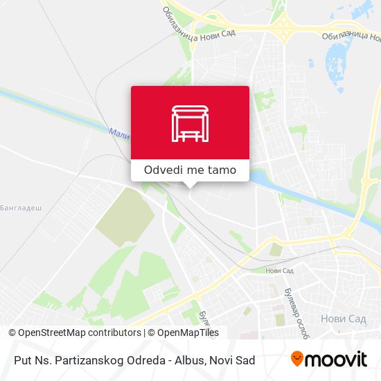 Put Ns. Partizanskog Odreda - Albus mapa