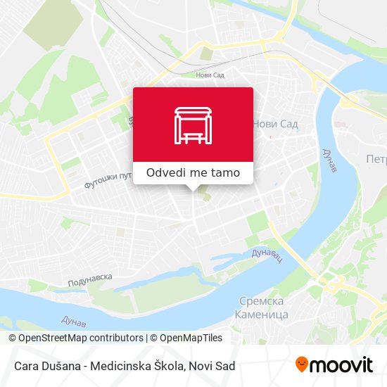 Cara Dušana - Medicinska Škola mapa