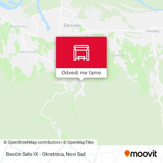 Beočin Selo IX - Okretnica mapa