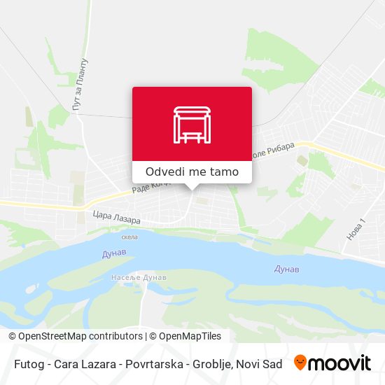 Futog - Cara Lazara - Povrtarska - Groblje mapa