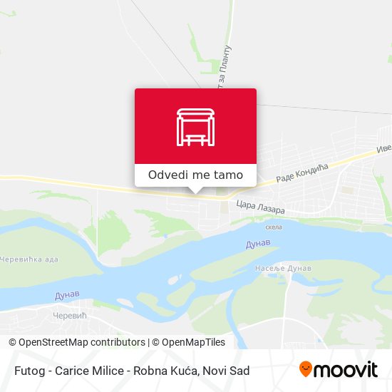 Futog - Carice Milice - Robna Kuća mapa