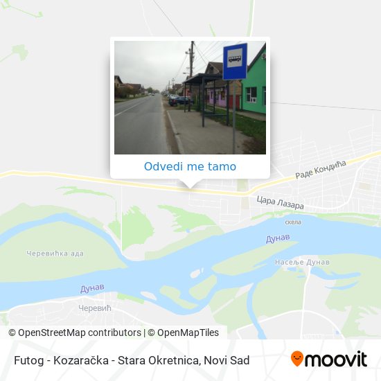 Futog - Kozaračka - Stara Okretnica mapa