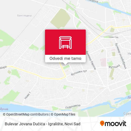 Bulevar Jovana Dučića - Igralište mapa