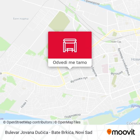 Bulevar Jovana Dučića - Bate Brkića mapa