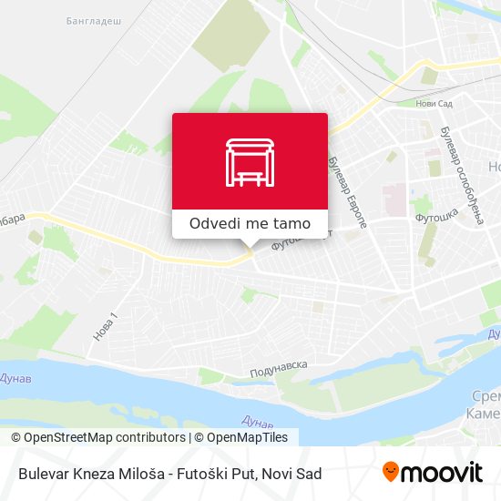 Bulevar Kneza Miloša - Futoški Put mapa