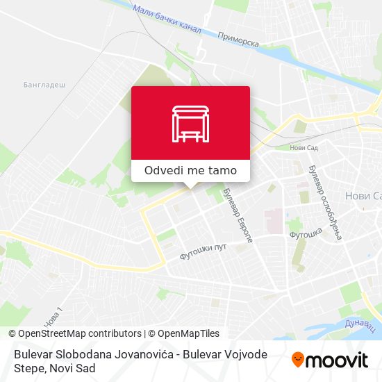 Bulevar Slobodana Jovanovića - Bulevar Vojvode Stepe mapa