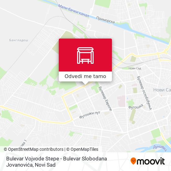 Bulevar Vojvode Stepe - Bulevar Slobodana Jovanovića mapa