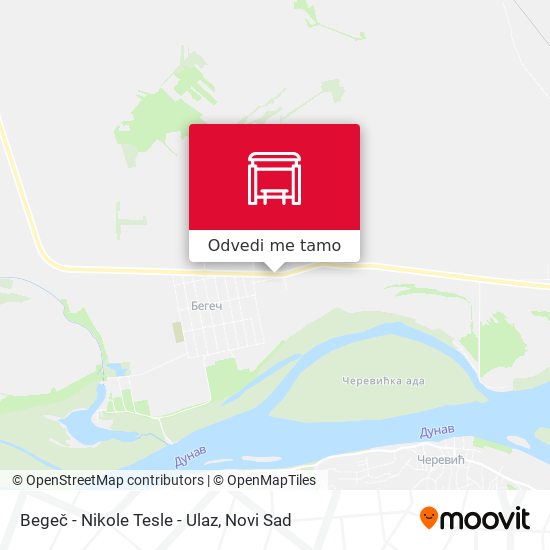Begeč - Nikole Tesle - Ulaz mapa